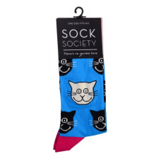 Kitty Kat Socks - Blue